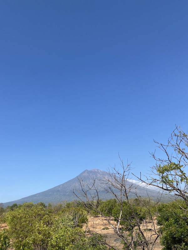 The beautiful Mt Agung, as viewed from the road running through Amed